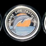 Lot von 3 Palau Farbmünzen 5 Dollars Silber 1995 1998 2000 Set of 3 Palau Color Coins 5$ Silver - Marine Life Protection
