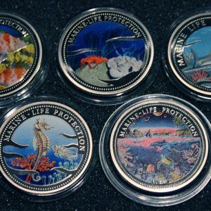 2006 2003 1999 1995 1993 Color coins Collectibles Marine Life Protection Palau 1$ Coins Farbmünzen Meeresschutz Palau 1$ Münzen