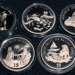 2004 2000 Palaumünzen Color coins Collectibles Marine Life Protection Palau 1$ Coins Farbmünzen Meeresschutz Palau 1$ Münzen