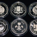 Set of 6 Color Coins Marine Life Protection - Lot von 6 Farbmünzen Malta, Somali, Liberia, Maldives & Namibia