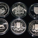 Set of 6 Color Coins Marine Life Protection - Lot von 6 Farbmünzen Liberia, Gambia, Somalia, Ghana, Congo, Somalia, Somali