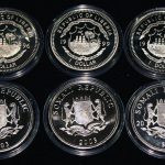 Liberia & Somali Set of 6 Color Coins Marine Life Protection - Lot von 6 Farbmünzen